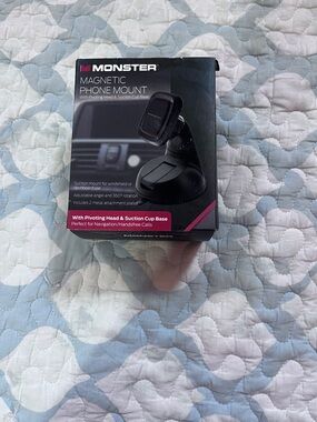 Monster Magnetic Phone Mount - Black with Pink Accent